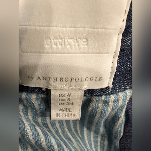 Anthropologie Pilcro Flared Denim Jumpsuit Size 4 - Picture 10 of 17